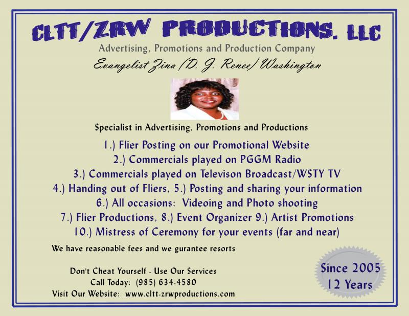 CLTT-ZRW Production Flier