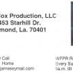 James Cox Production, LLC Business Card